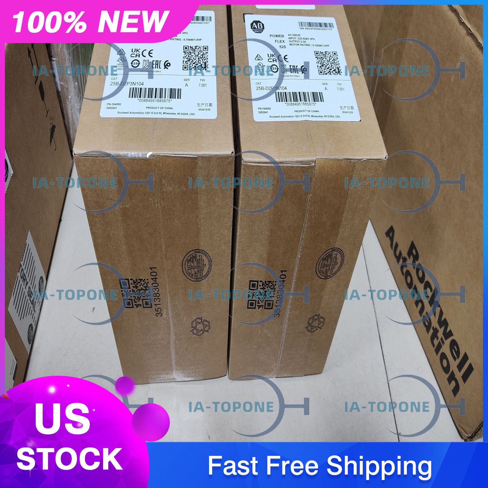 1PC NEW Allen-Bradley 25B-D2P3N104 With 1 Year warranty High Quality