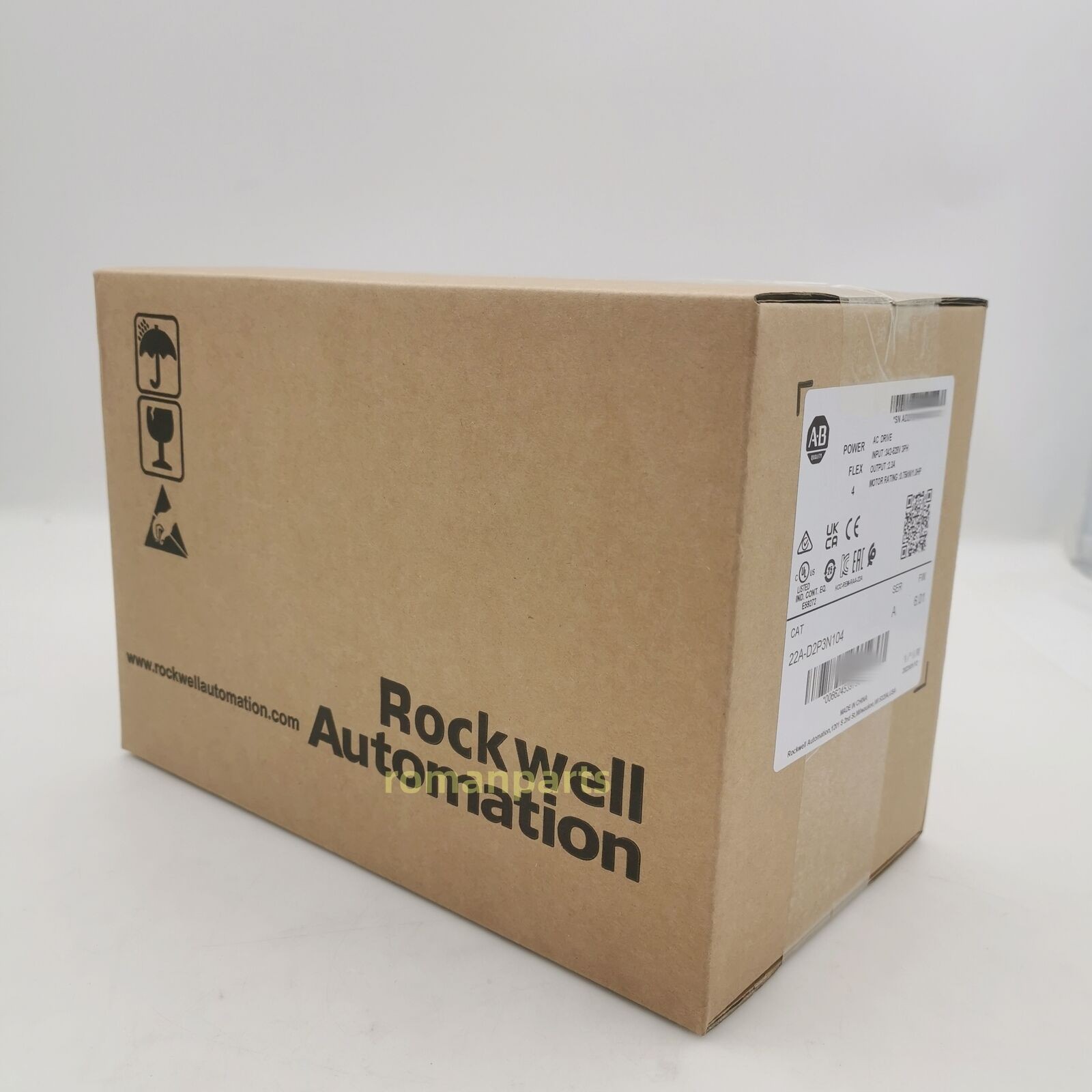 New Factory Sealed AB 22A-D2P3N104 PowerFlex 4 0.75 kW 1 HP AC Drive 22AD2P3N104