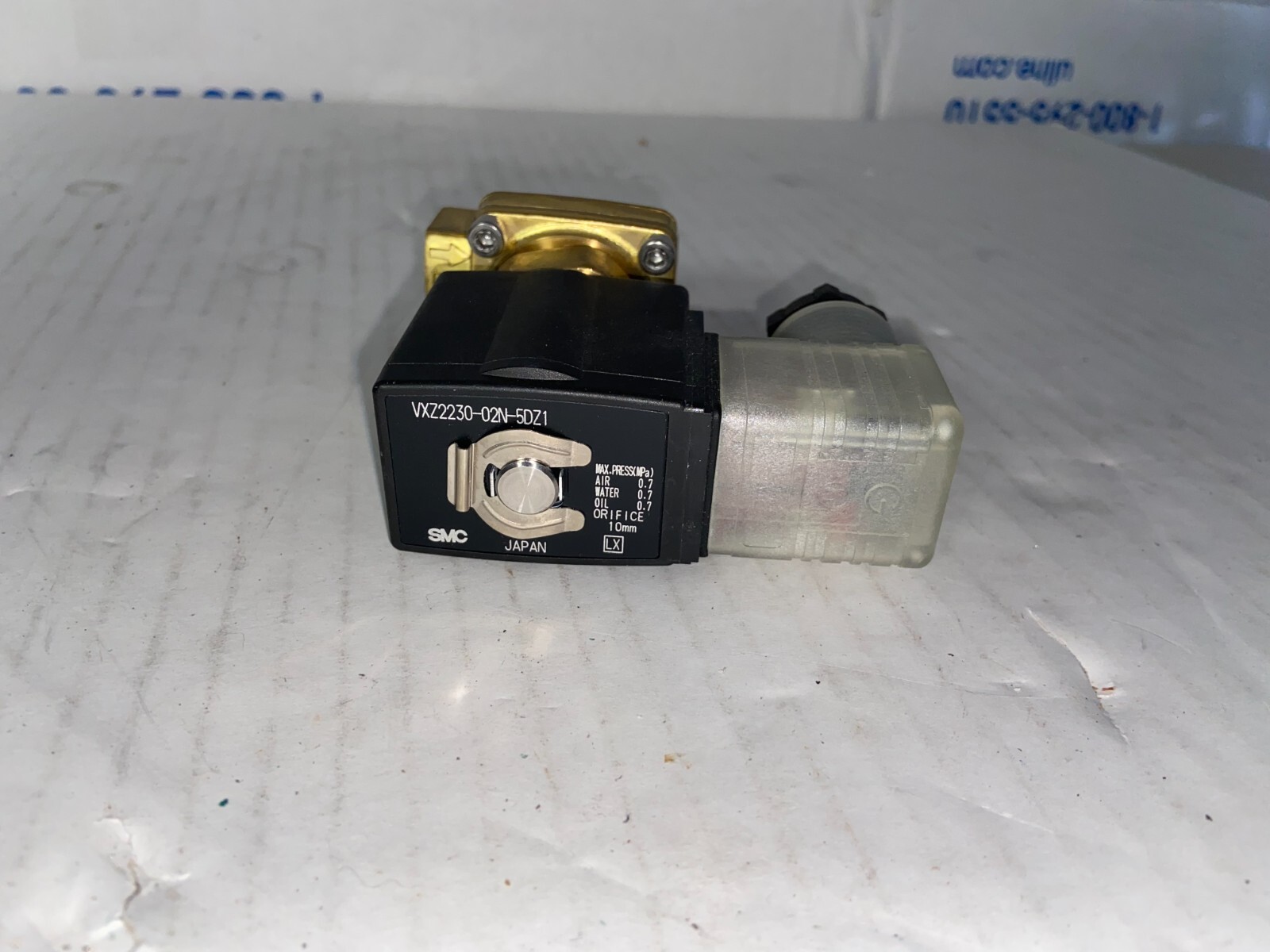 NEW OPEN BOX SMC VXZ2230-02N-5DZ1 / 2-WAY SOLENOID MEDIA VALVE – New – Open box