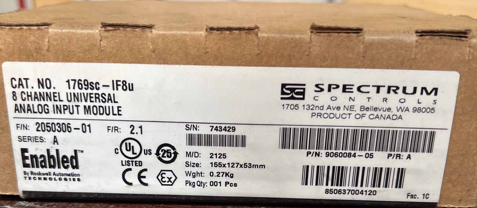 New Allen Bradley 1769sc-IF8U Spectrum Controls 8 Ch Universal Analog Input