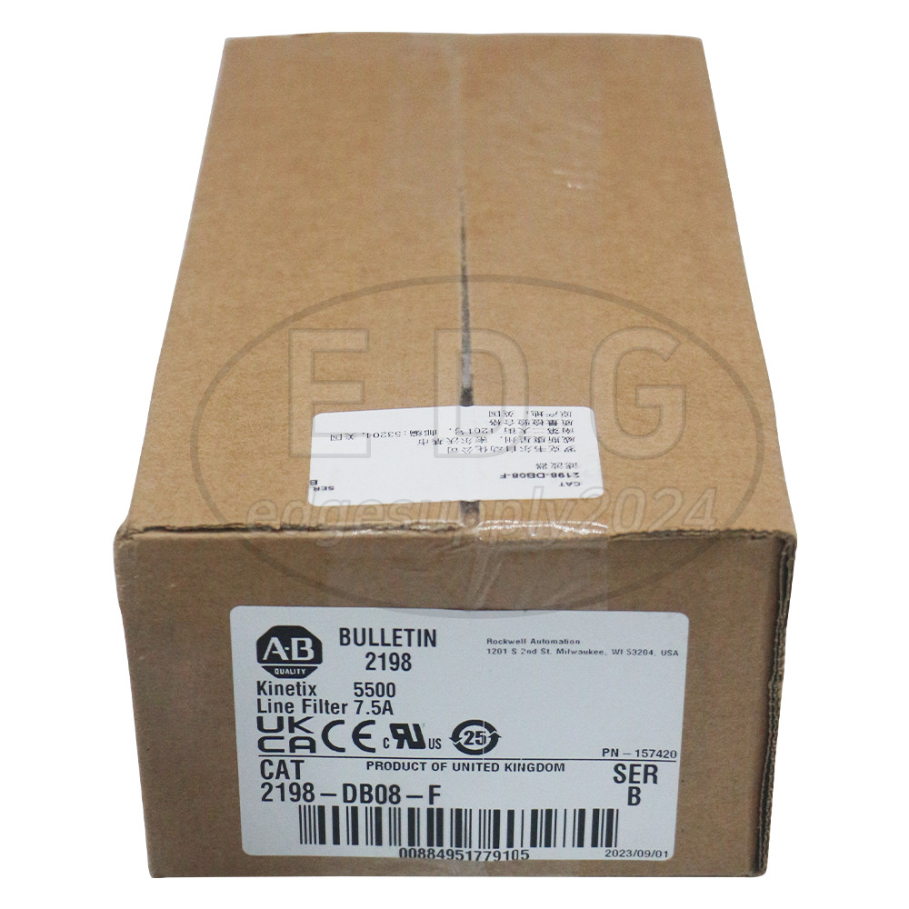 New AB 2198-DB08-F Kinetix 5500 8 Amp single and three phase EMC line filter