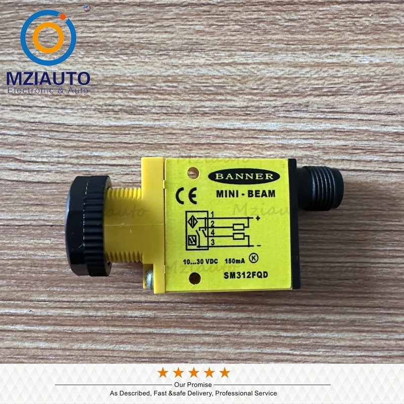 Photoelectric Sensor Fiber Optic Switch For Banner SM312FQD 26836 Mini Beam 4Pin