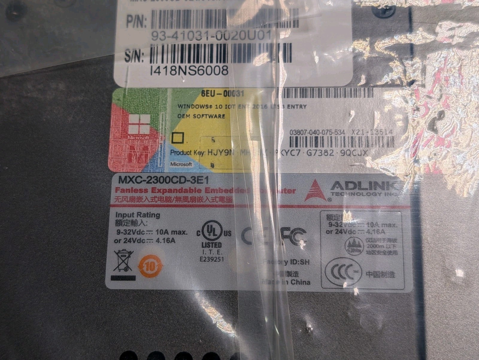 ADLINK MXC-2300CD-3E1 Intel Atom E3845 Processor; 1.91 GHz; 64GB RARE OPEN BOX
