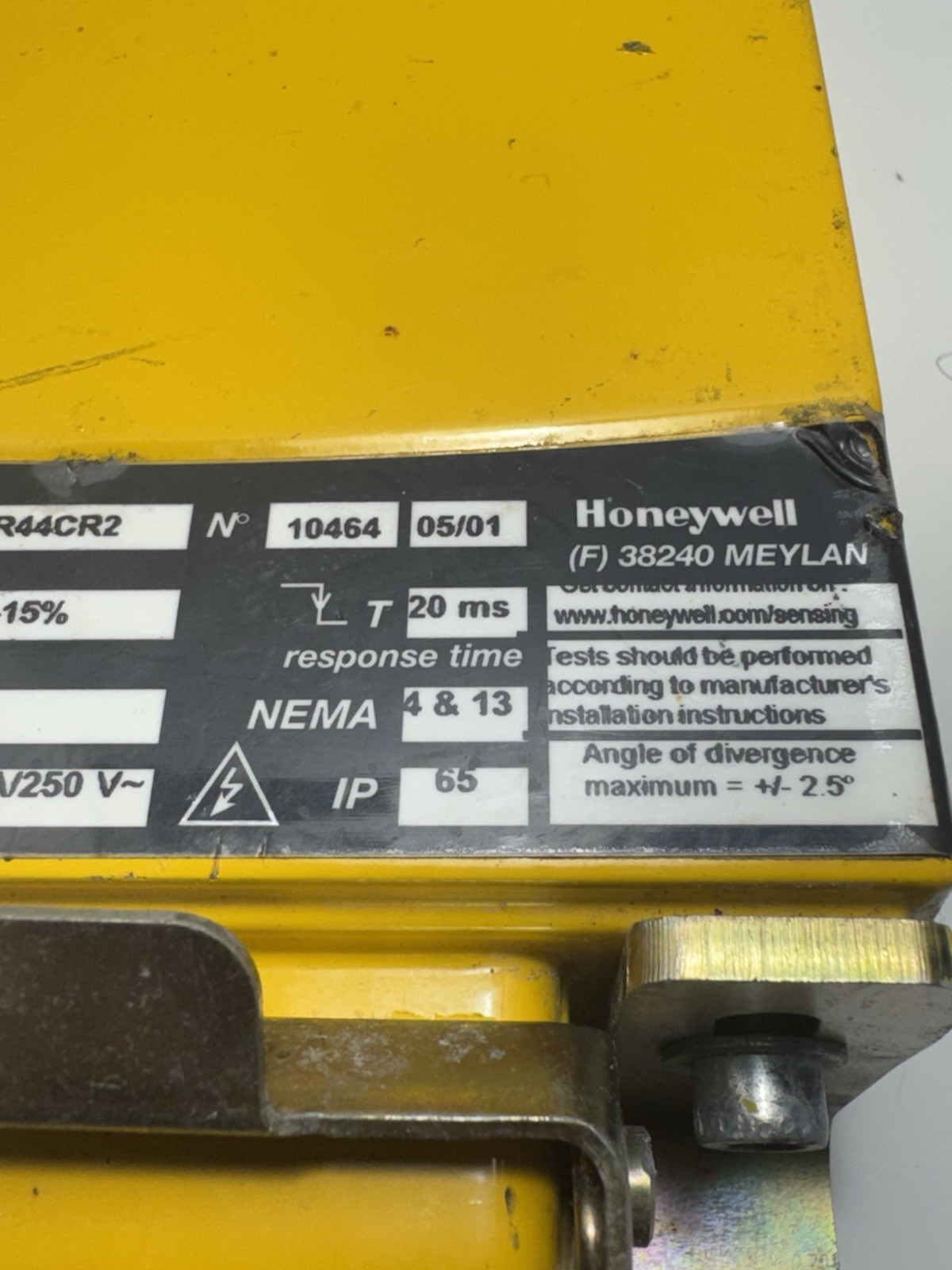 Honeywell FF-SPS4 FF-SPR44CR2 Safety Light Curtain Sensor Scanner-Untested