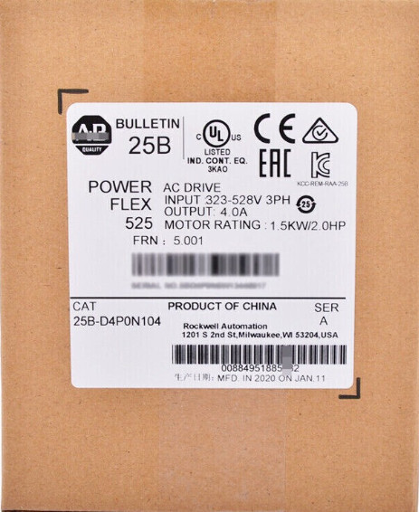 Allen-Bradley 25B-D4P0N104 PowerFlex 525 AC Drive