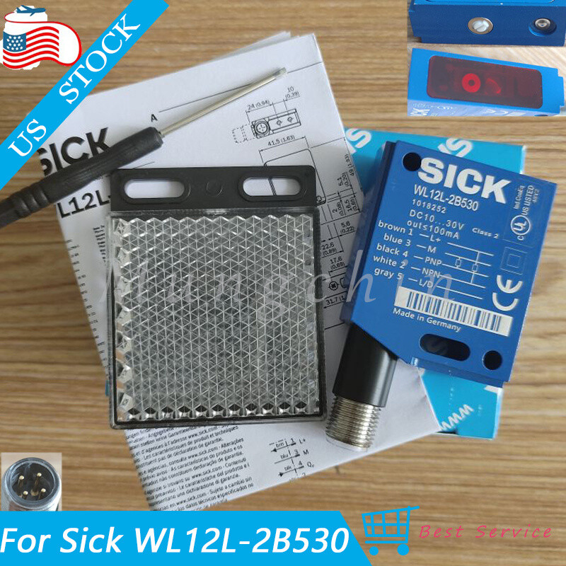 For Sick WL12L-2B530 1018252 10-30VDC 4Pin Photoelectric Retro-Reflective Sensor