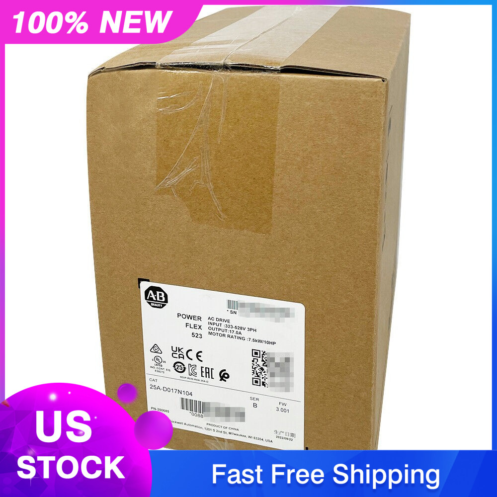 Sealed AB 25A-D017N104 /B PowerFlex 523 480V 17A 10HP HT DOO