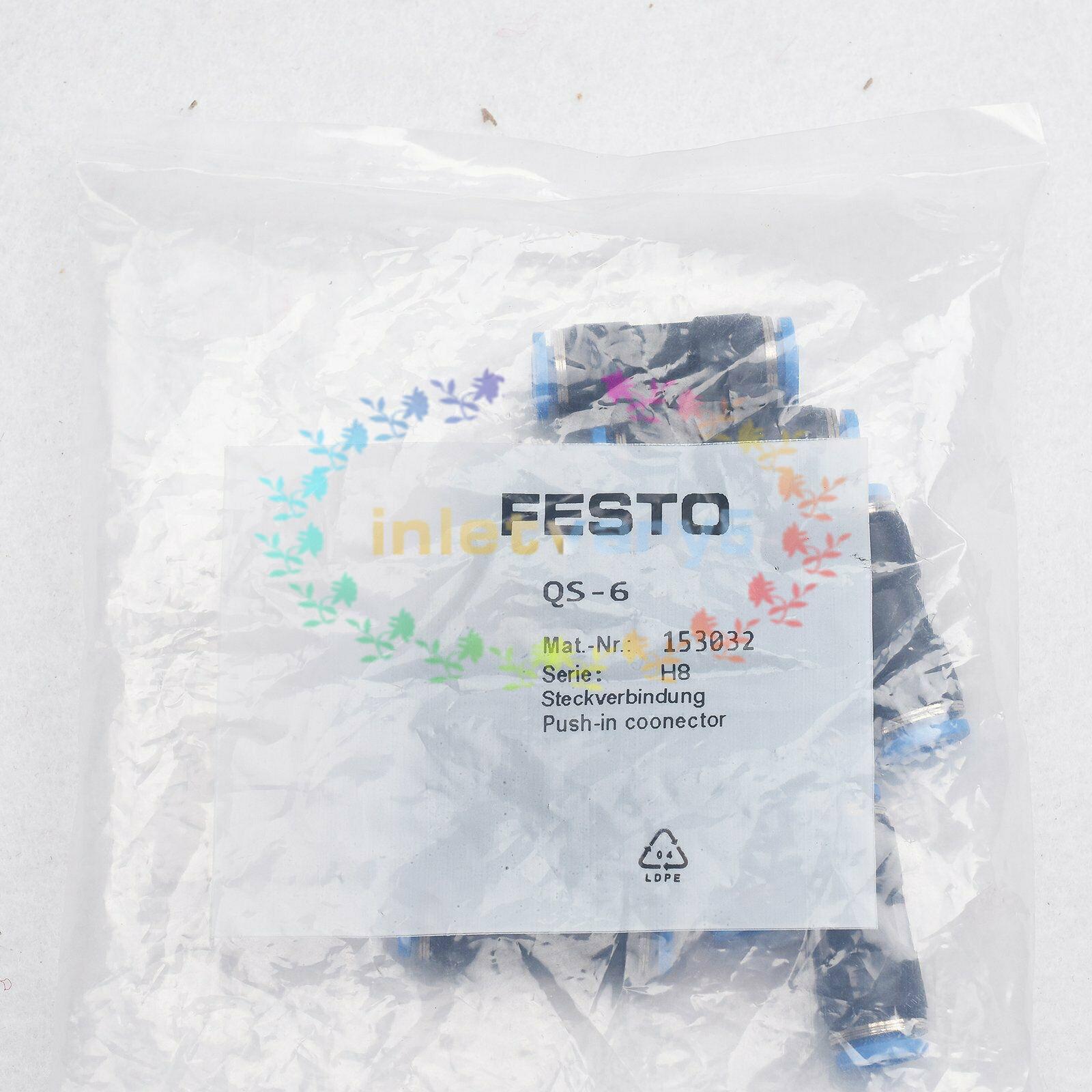 10PCS Festo connector QS-6 153032 New