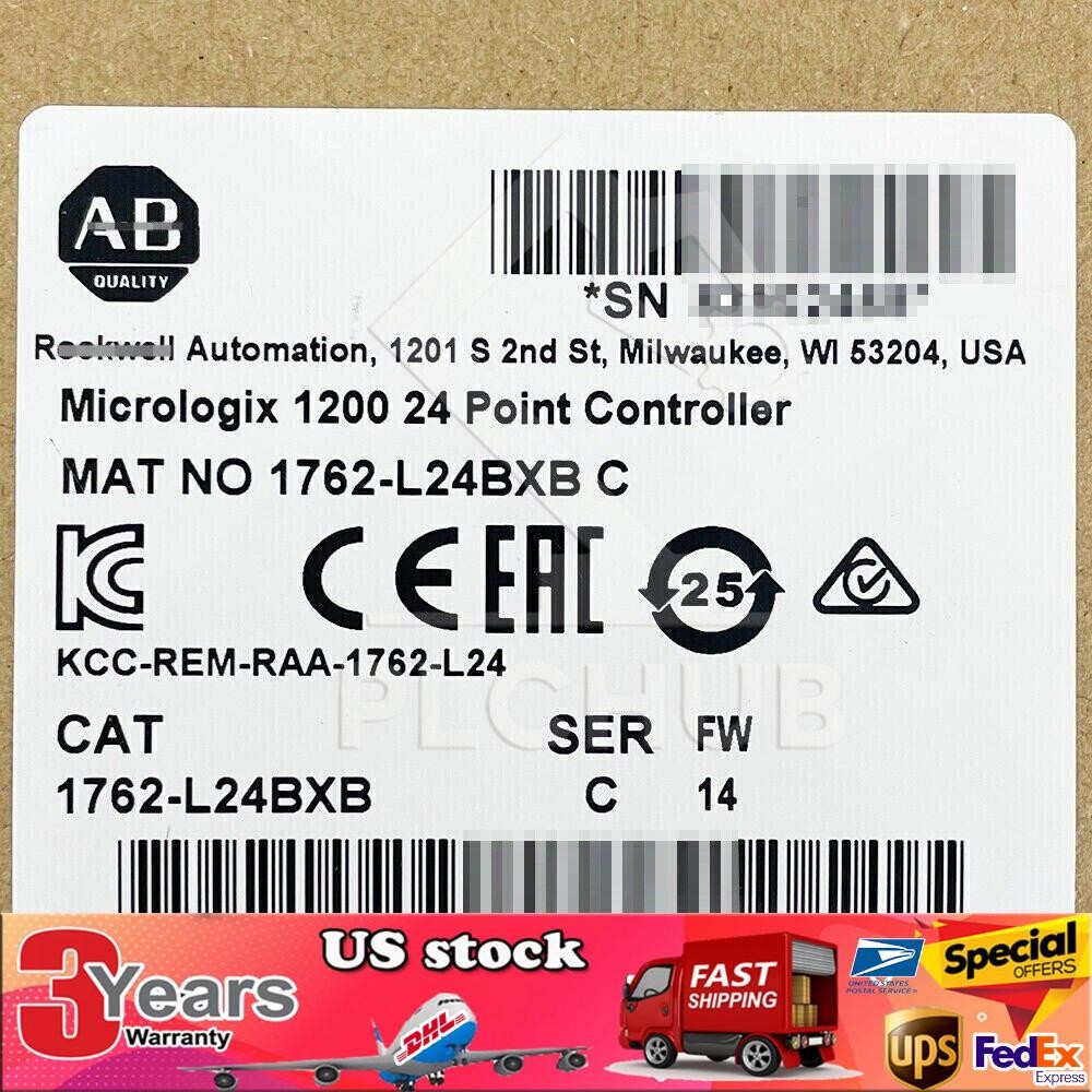 New Allen-Bradley 1762-L24BXB /C MicroLogix 1200 24 Point Controller 1762L24BXB