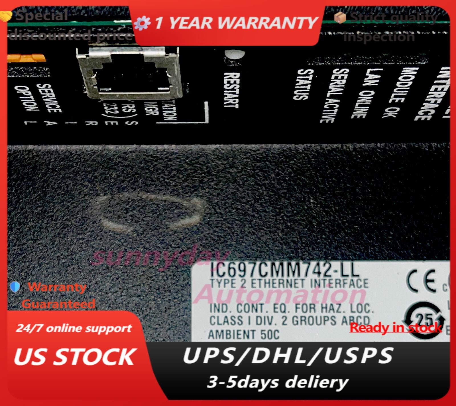 Fanuc IC697CMM742 IC697CMM742-LL Series Ethernet Interface Module US Free TAX