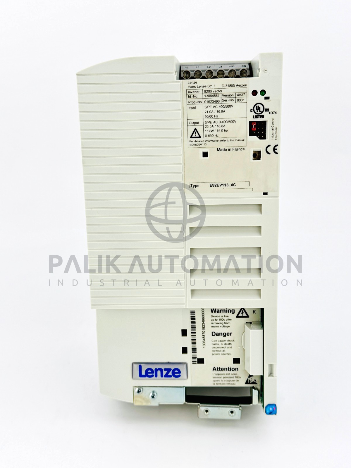 LENZE E82EV113K4C E82EV113_4C INVERTER 8200 SERIES 13064887 4A37 NEW