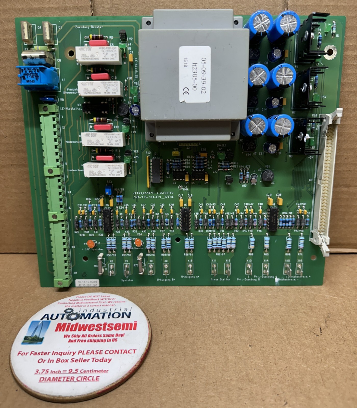 TRUMPF LASER 18-13-10-01_V04 PCB CIRCUIT BOARD ID: M23382 SHIP SAME BUS DAY