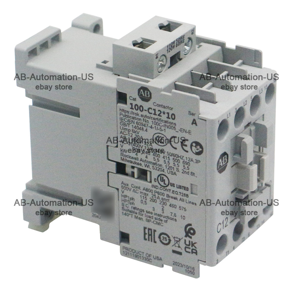 New 100-C12D10 100-C IEC Contactor Screw Terminals Line Side