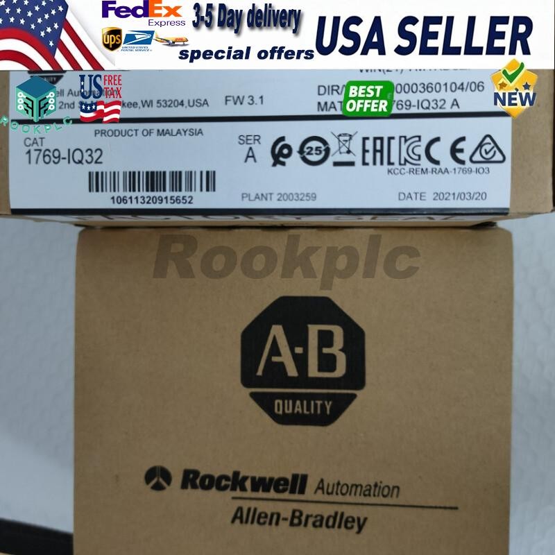 Factory Sealed AB 1769-IQ32 /A CompactLogix 24V DC Input Module US Free Tax