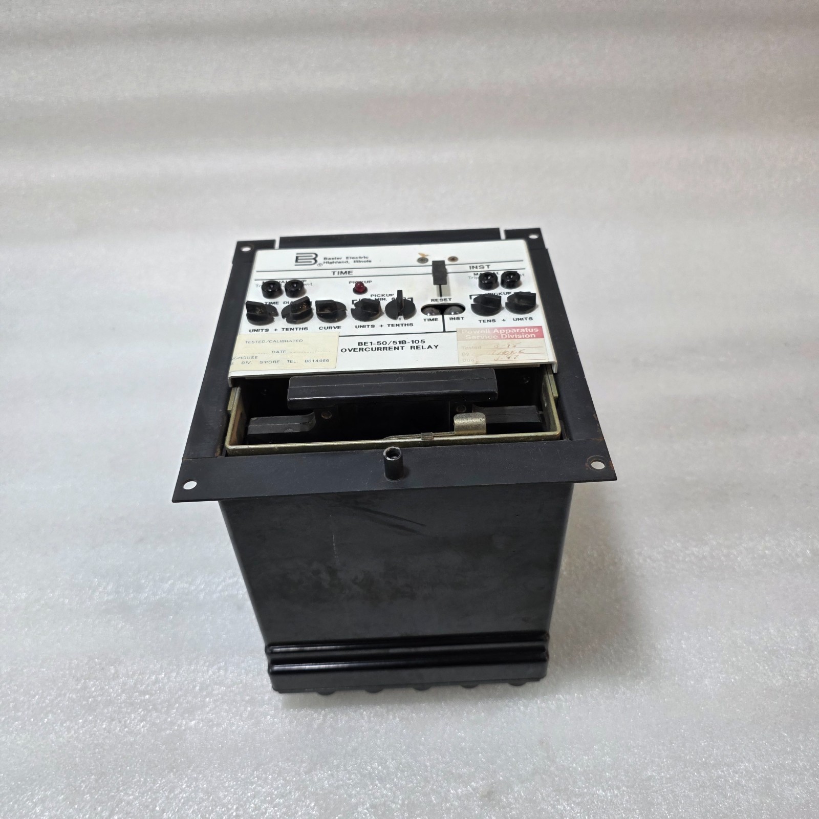 BASLER ELECTRIC BE1-50/51B-105 OVERCURRENT PROTECTION RELAY TIME & INSTANTANEOUS