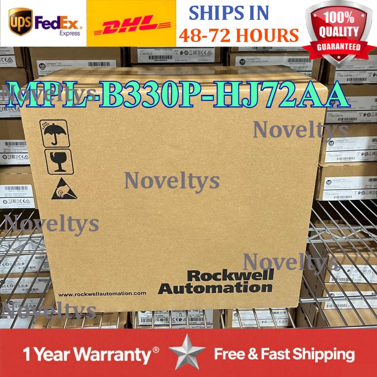 Free Tax MPL-B330P-HJ72AA AB MP-Series MPL 480V AC Rotary Servo Motor NEW
