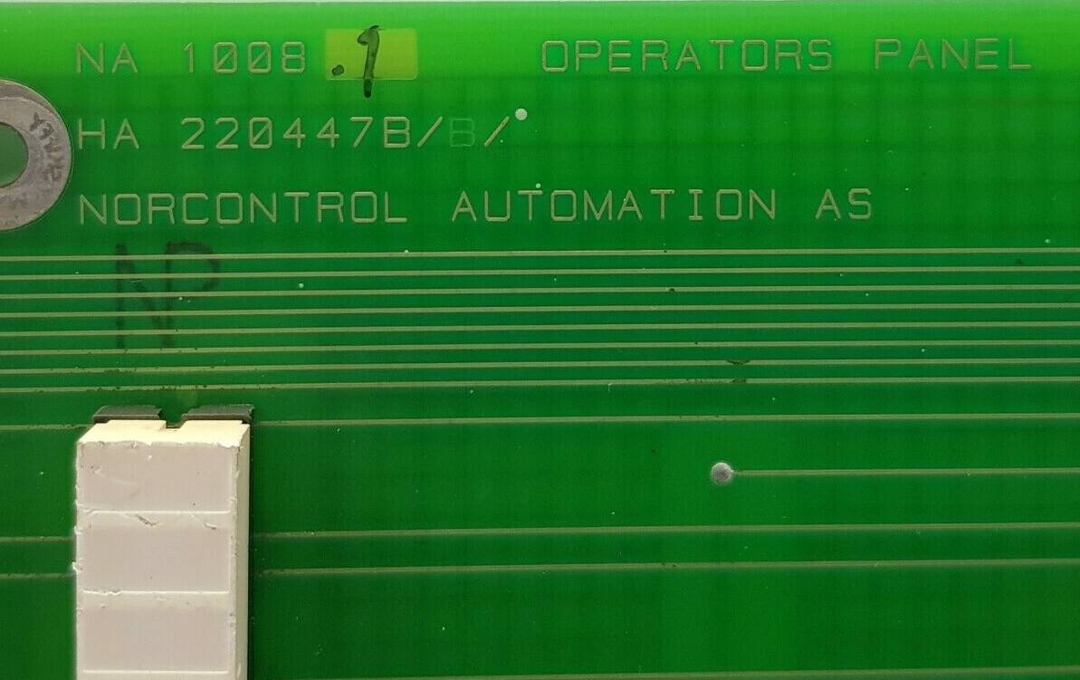 NORCONTROL NA1008.1 OPERATOR PANEL PCB CARD HA220447B/B/