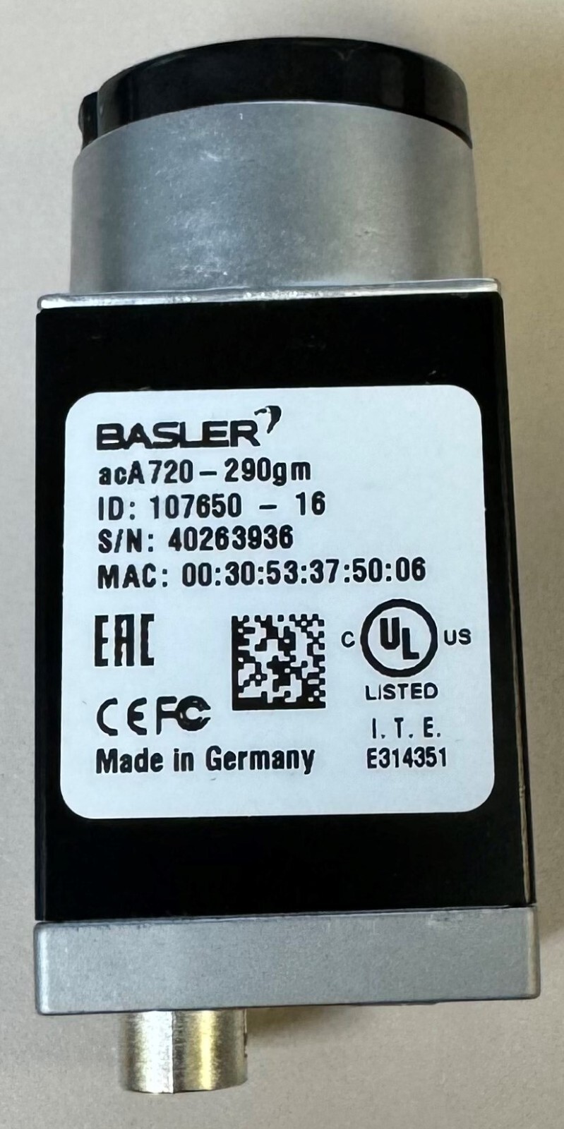 BASLER acA720-290gm