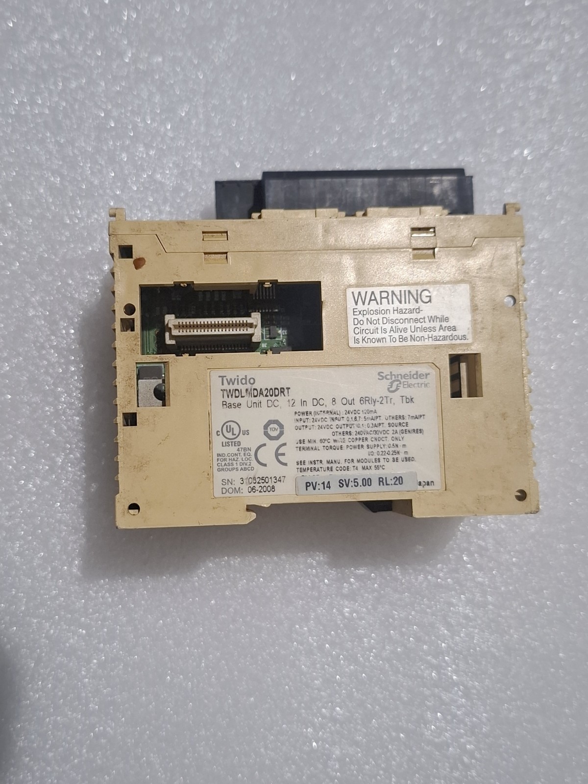 SCHNEIDER TWIDO TWDLMDA20DRT BASE UNIT TWDLMDA20DRT FREE SHIPPING WORLDWIDE