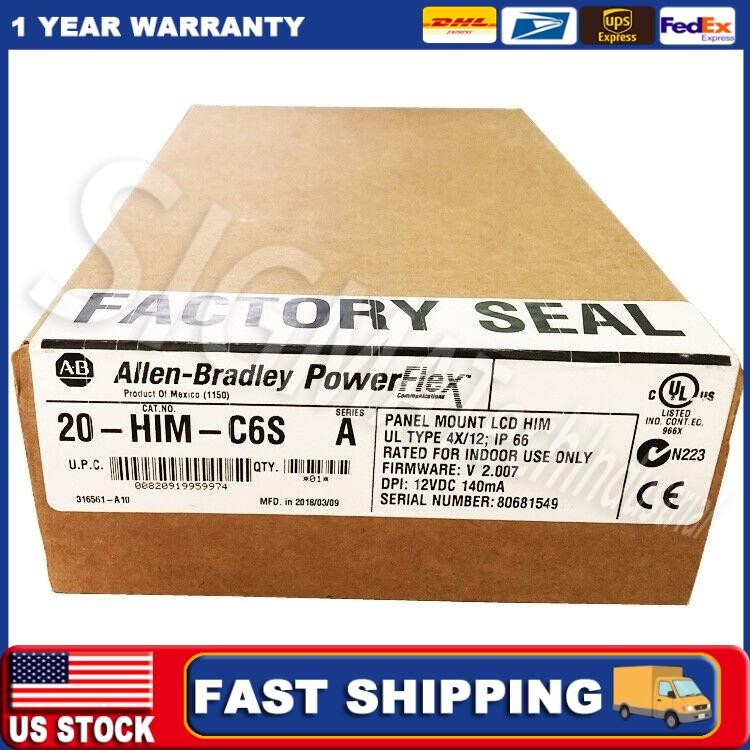 New Sealed AB 20-HIM-C6S PFlex 20 IP66-UL NemaType 4X-12 20HIMC6S US Free Tax