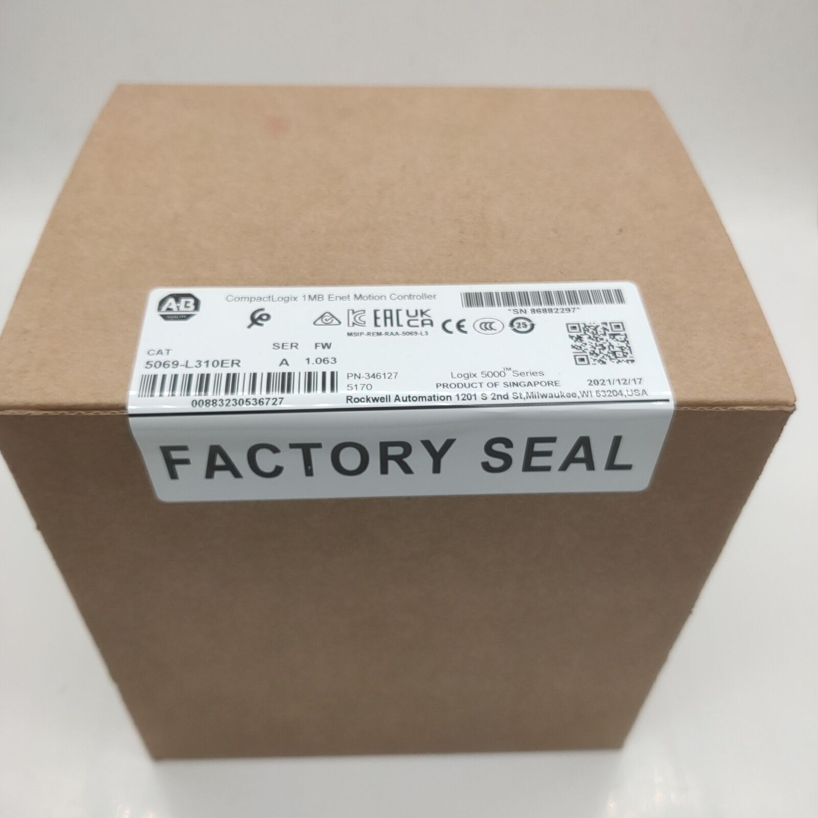 NEW PLC 5069-L310ER CompactLogix 5380 Controller, 3 MB Memory New Sealed