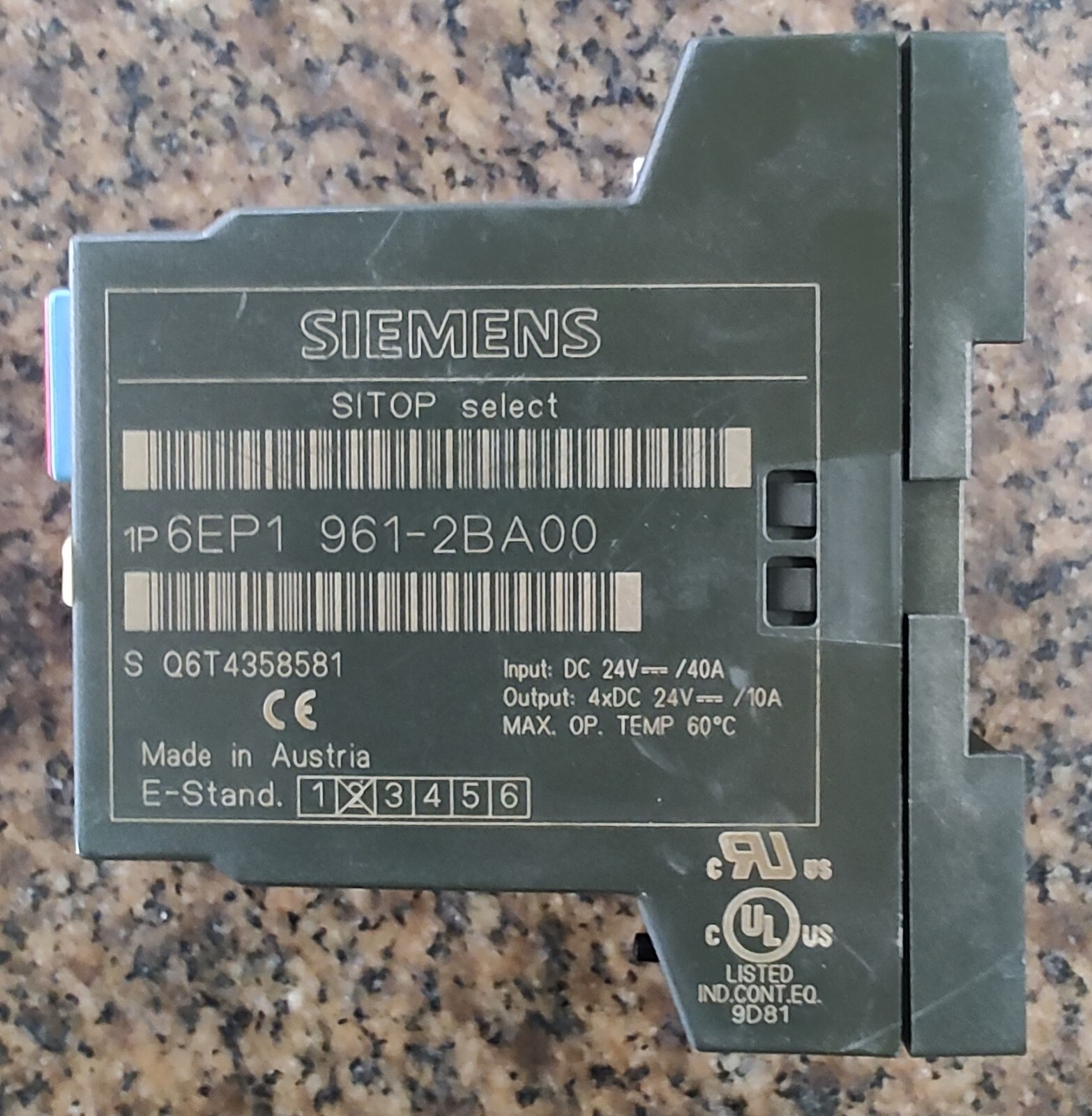 SIEMENS DIAGNOSTIC MODULE 1P 6EP1961 -2BA00