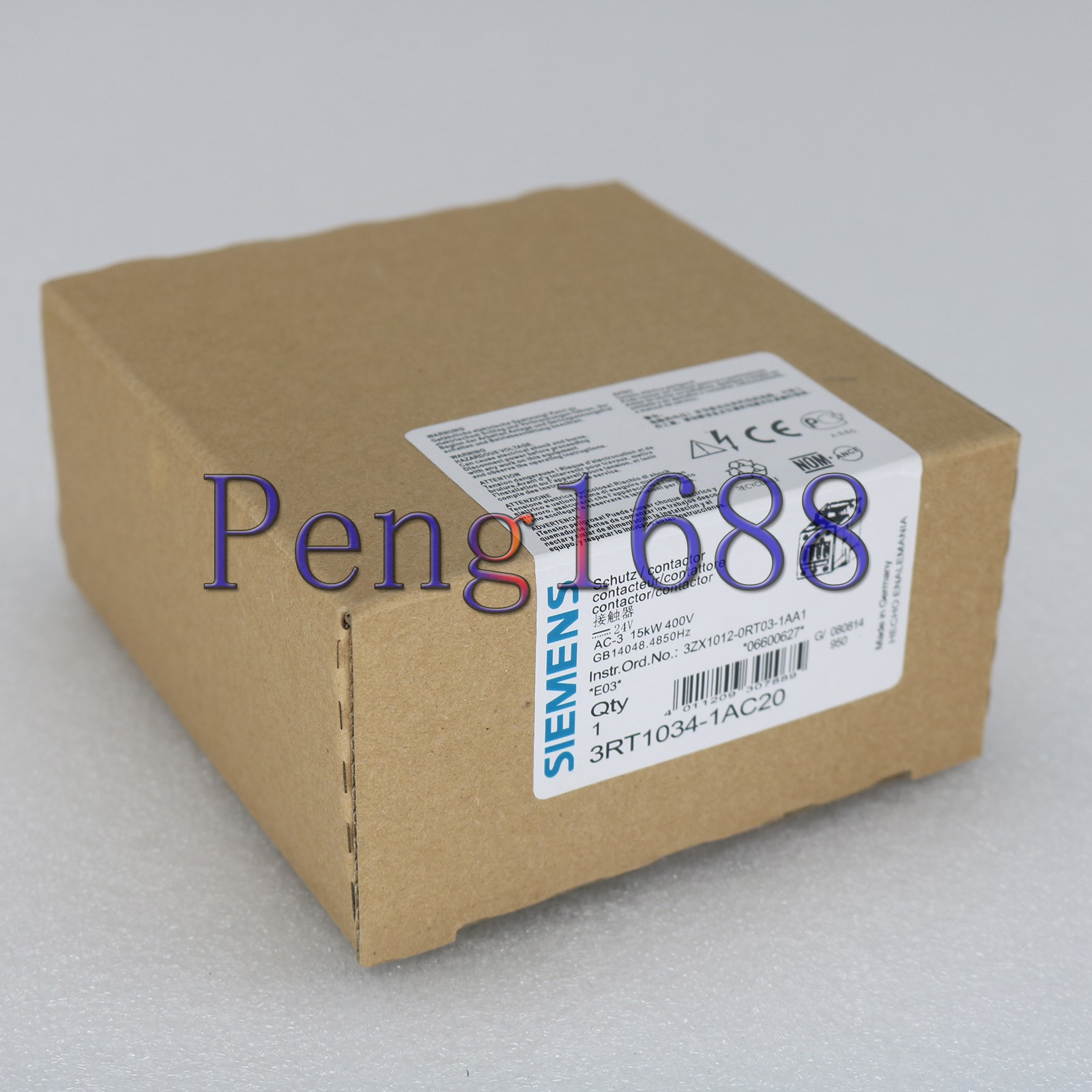 SIEMENS NEW Sirius 3RT1034-1AC20 3RT10341AC20 AC-3 24V 3P S2 Contactor
