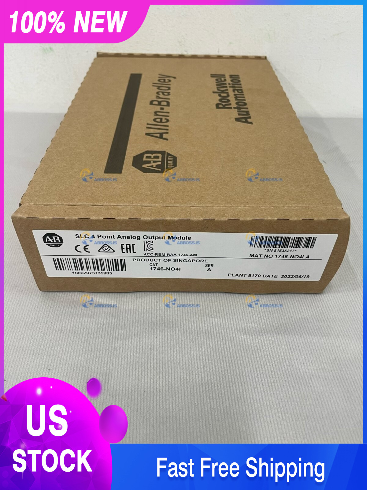 New Sealed Allen-Bradley 1746-NO4I SLC 500 4 Point Analog Output Module
