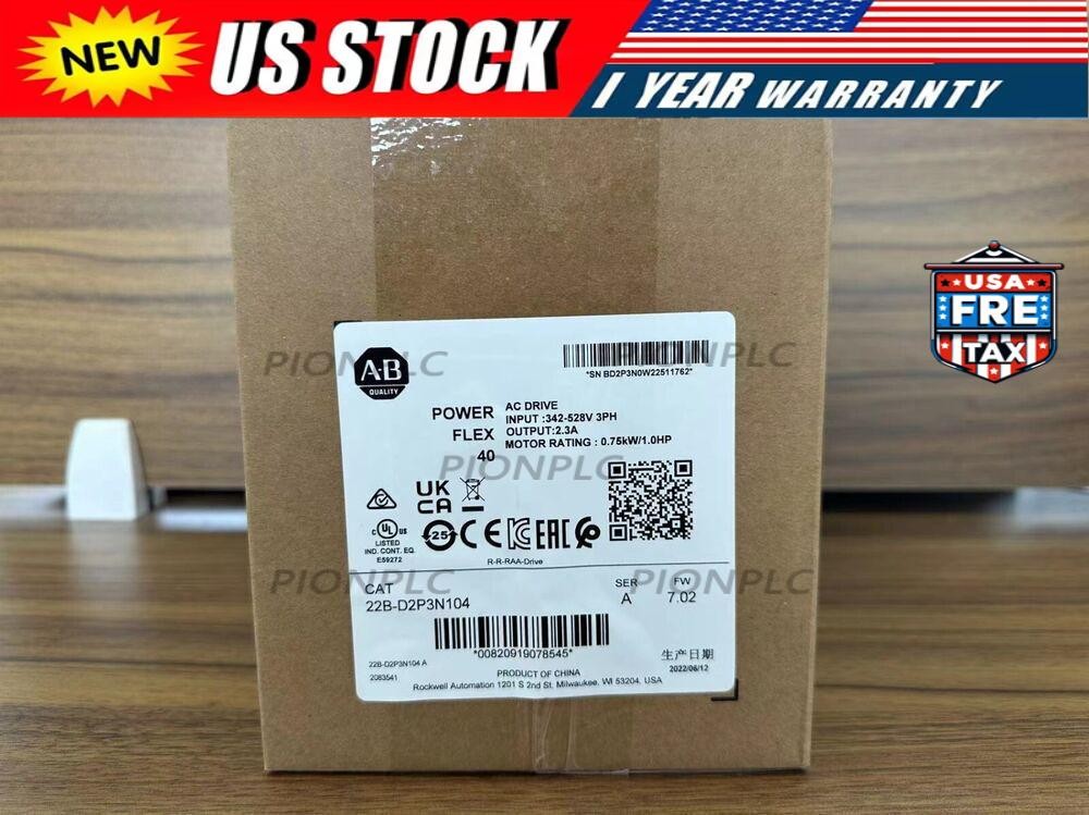 22B-D2P3N104 Allen Bradley PowerFlex 40 AC Drive SURPLUS IN BOX 22BD2P3N104