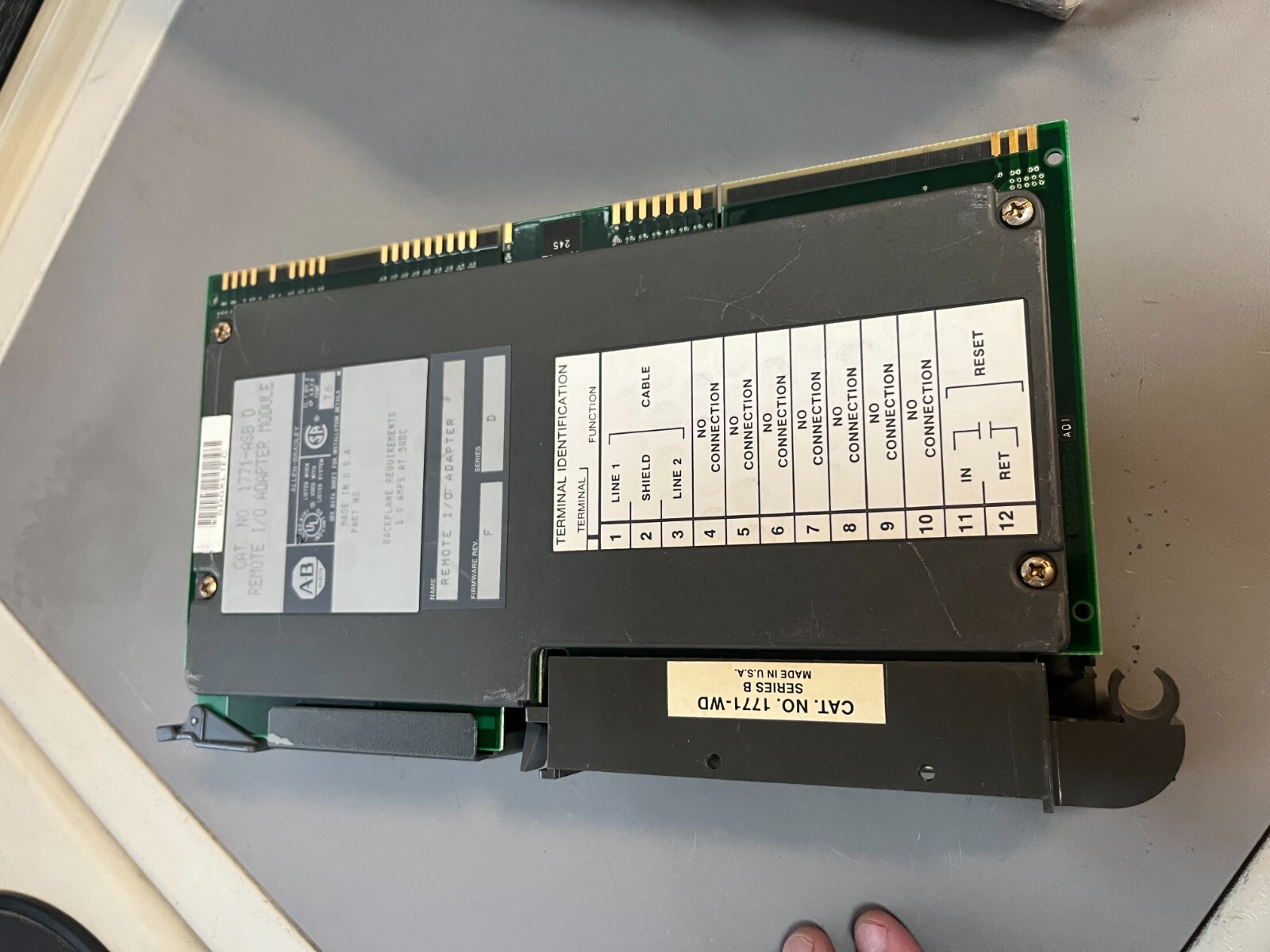 Allen-Bradley Remote I/O Adapter Module 1771-ASB Ser D F/W F