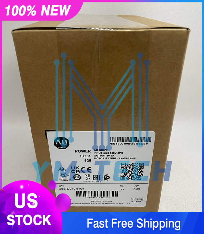 1PCS NEW Allen-Bradley 25B-D010N104 Ser A PowerFlex 525 AC Drive fast shipping