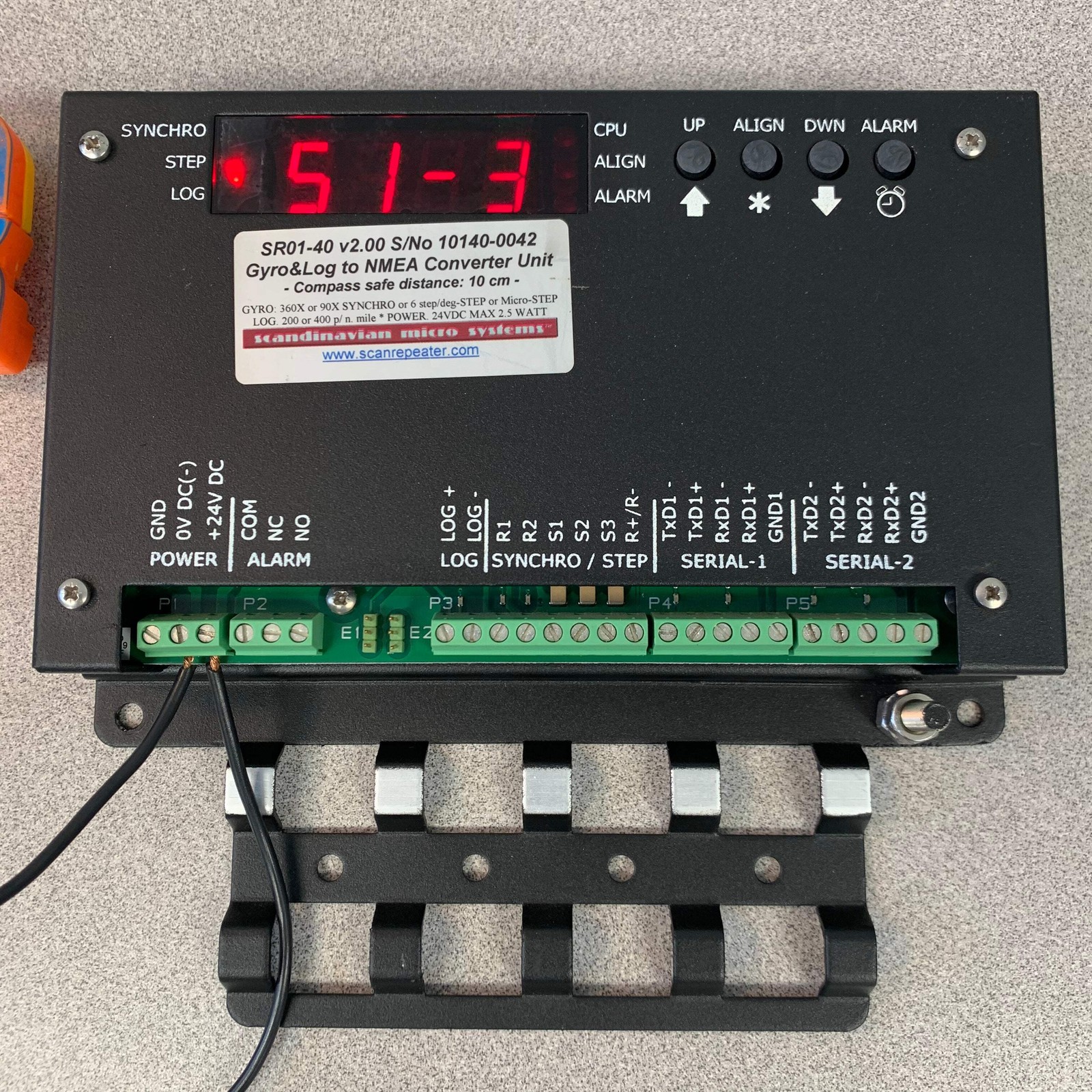 Scandinavian Micro Systems SR01-40 v2.00 Gyro & Log to NMEA Converter Unit (Used