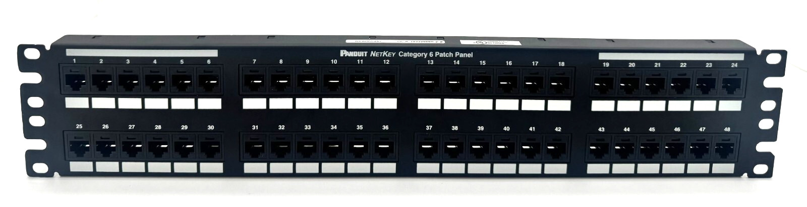 PANDUIT NK6PPG48Y 48 PORT NETKEY PUNCHDOWN PATCH PANEL