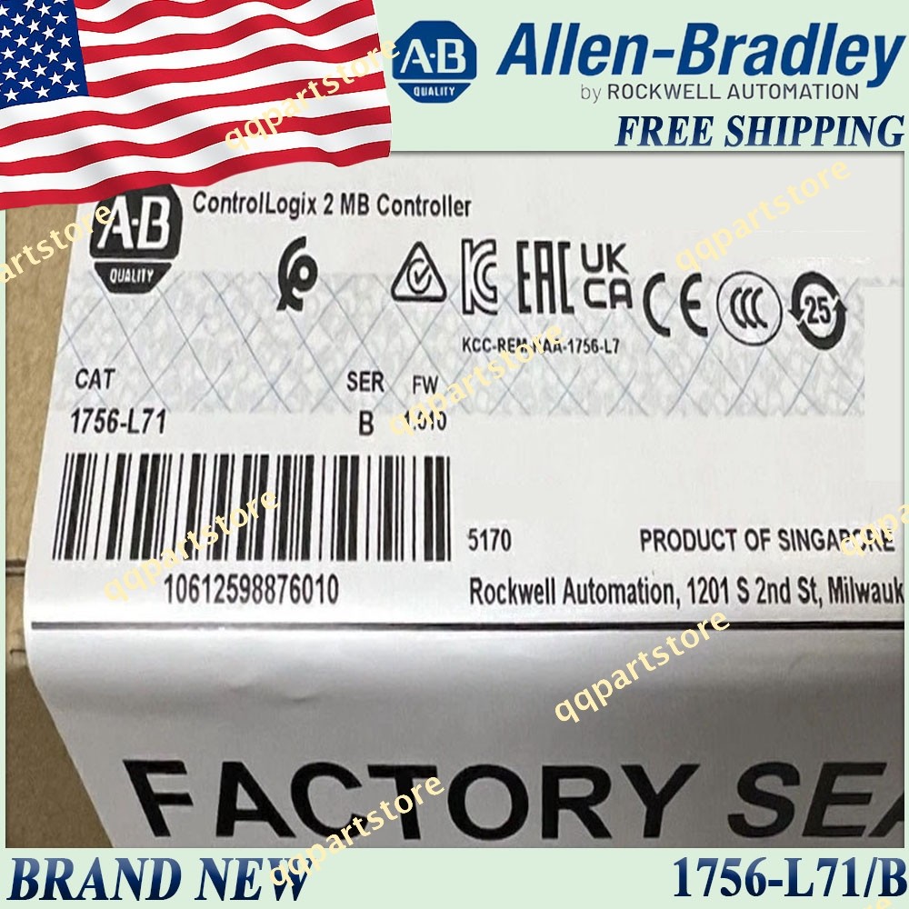Brand New 1756-L71/B ControlLogix Controller 1756 L71 Free Ship US