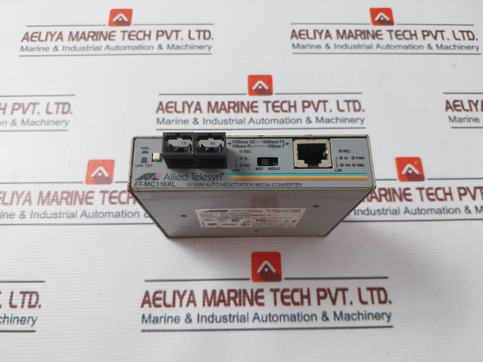 Allied Telesyn AT-MC116XL 10/100m Auto-Negotiation Media Converter 12V DC 0.5A
