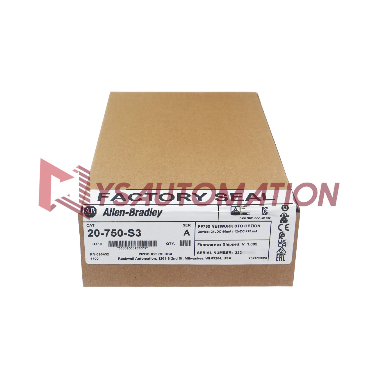 Branded New Allen Bradley 20-750-S3 Powerflex 750 Network STO Option Module