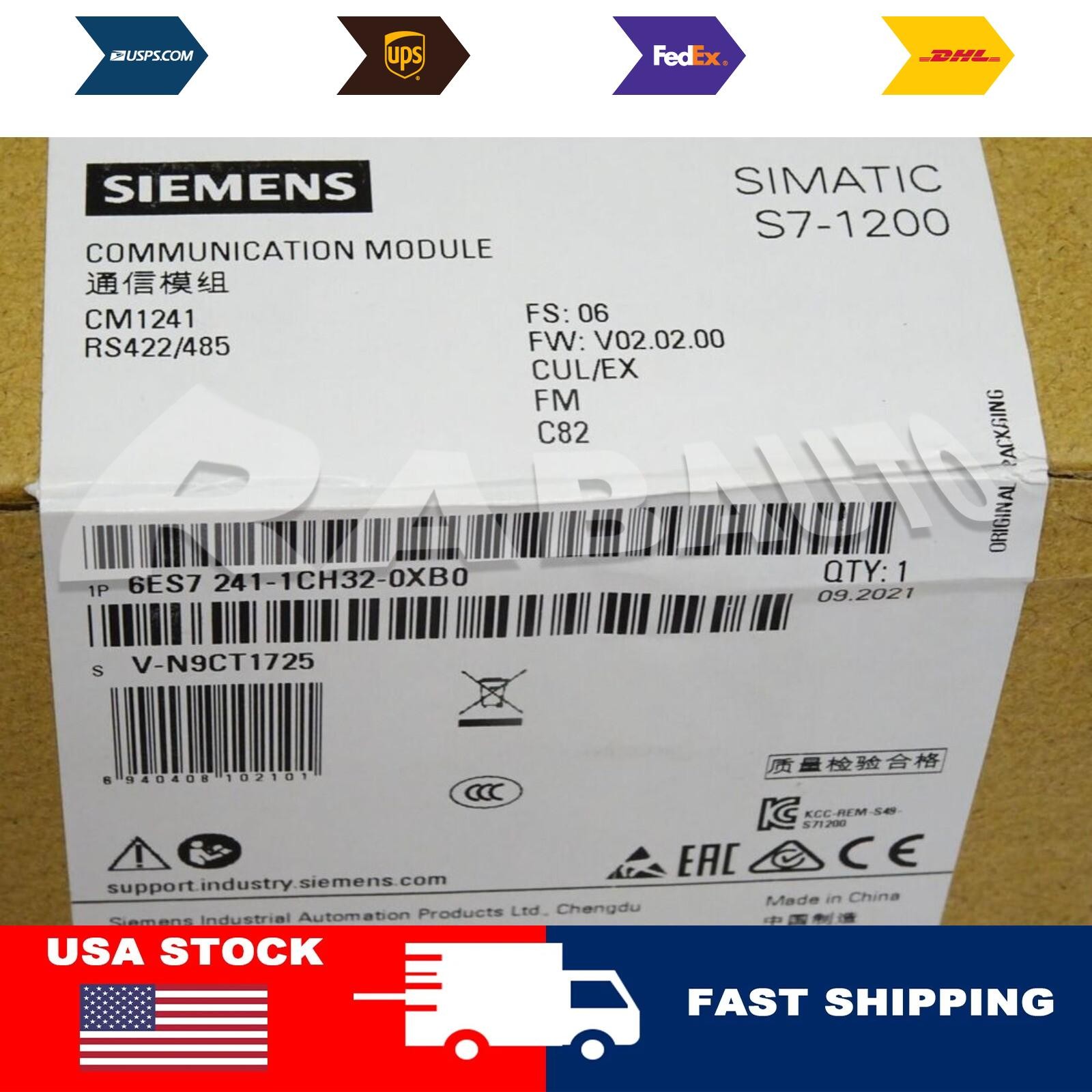 New Siemens 6ES7241-1CH32-0XB0 6ES7 241-1CH32-0XB0 SIMATIC S7-1200 CM 1241