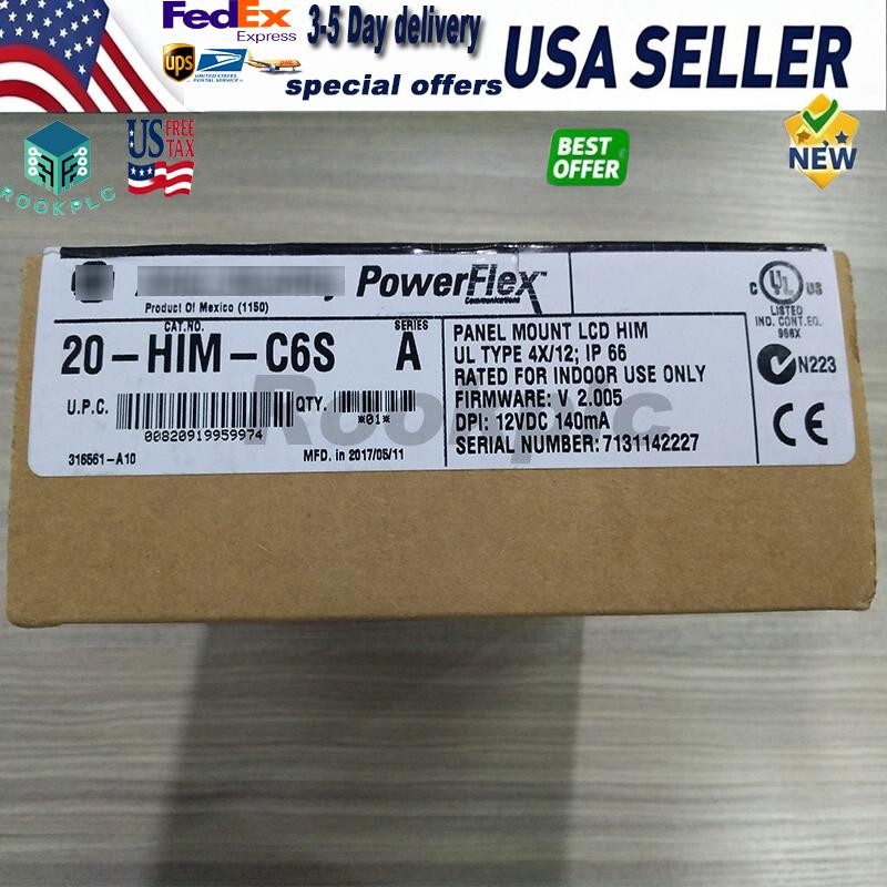 20-HIM-C6S Panel Mount LCD Motor Control 20HIMC6S New Allen-Bradley US Free Tax