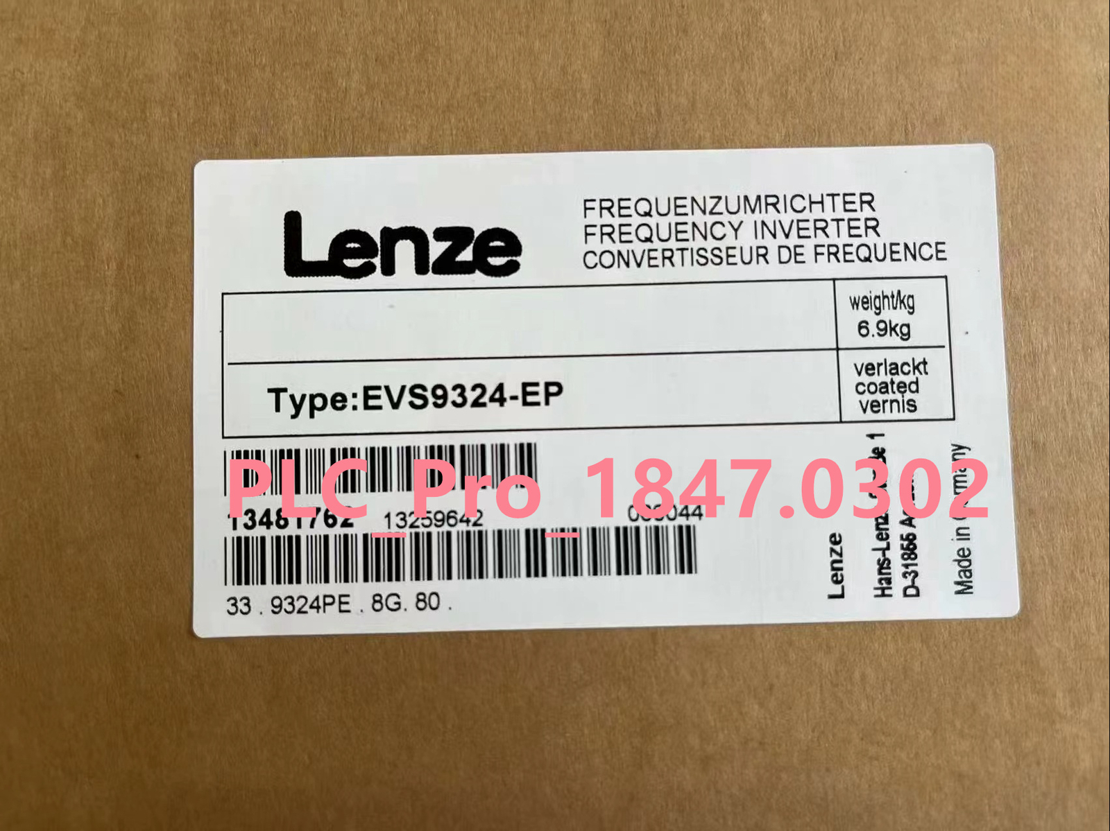 EVS9324-EP 1PCS Brand New Lenze EVS9324EP Servo Inverter Fast delivery