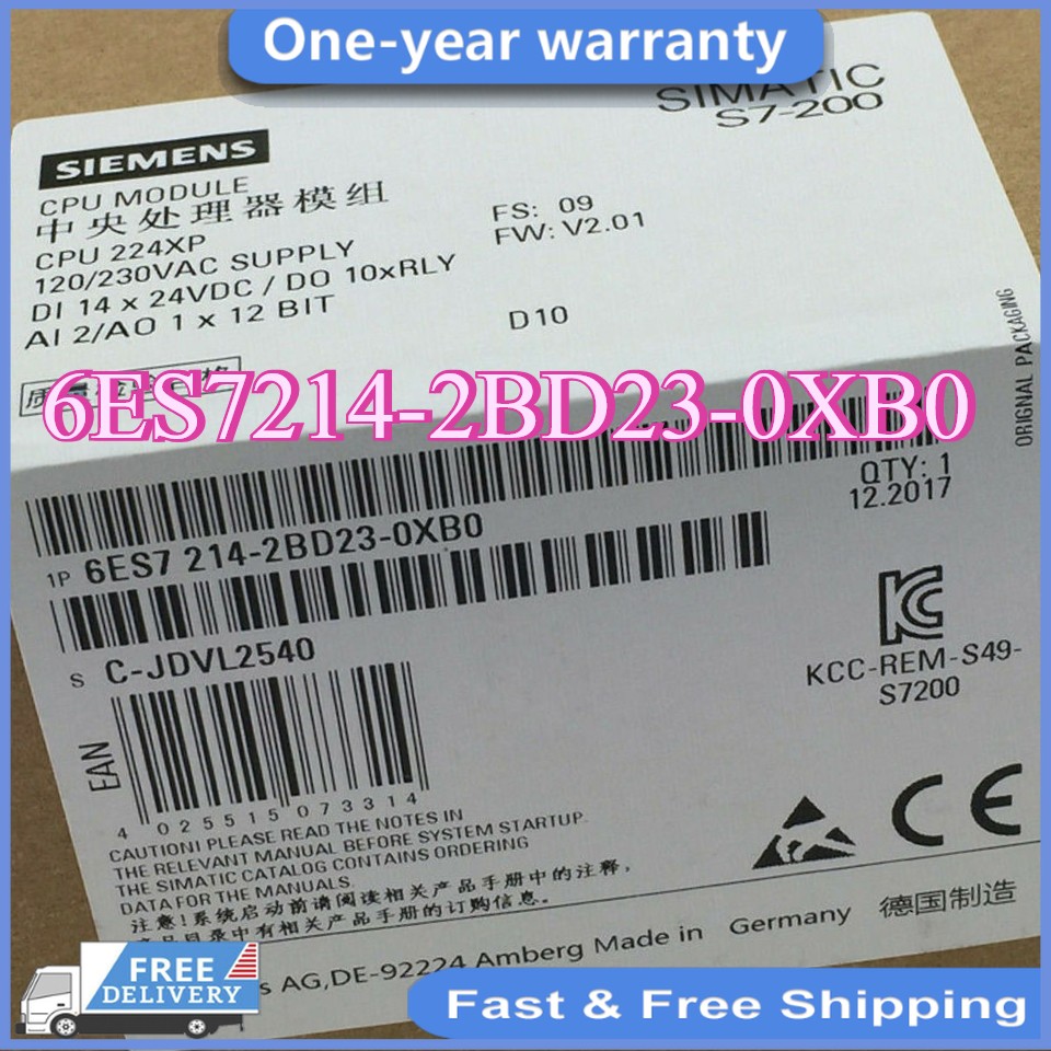 1PC 6ES7 214-2BD23-0XB0 NEW SIEMENS S7-200 CPU 224 6ES7214-2BD23-0XB0 2BD23-0XB0