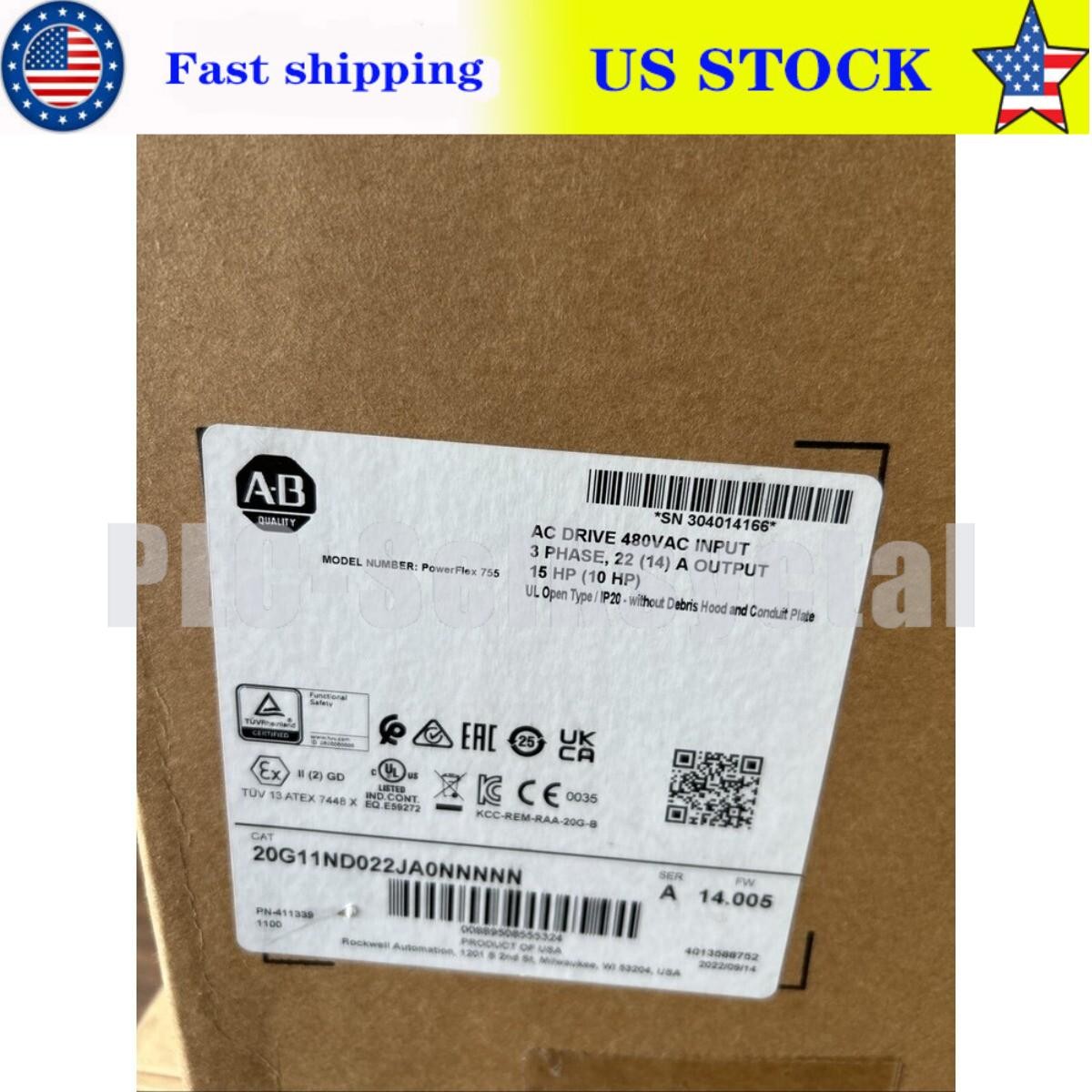 NEW Allen-Bradley 20G11ND022JA0NNNNN PowerFlex 755 AC Drive