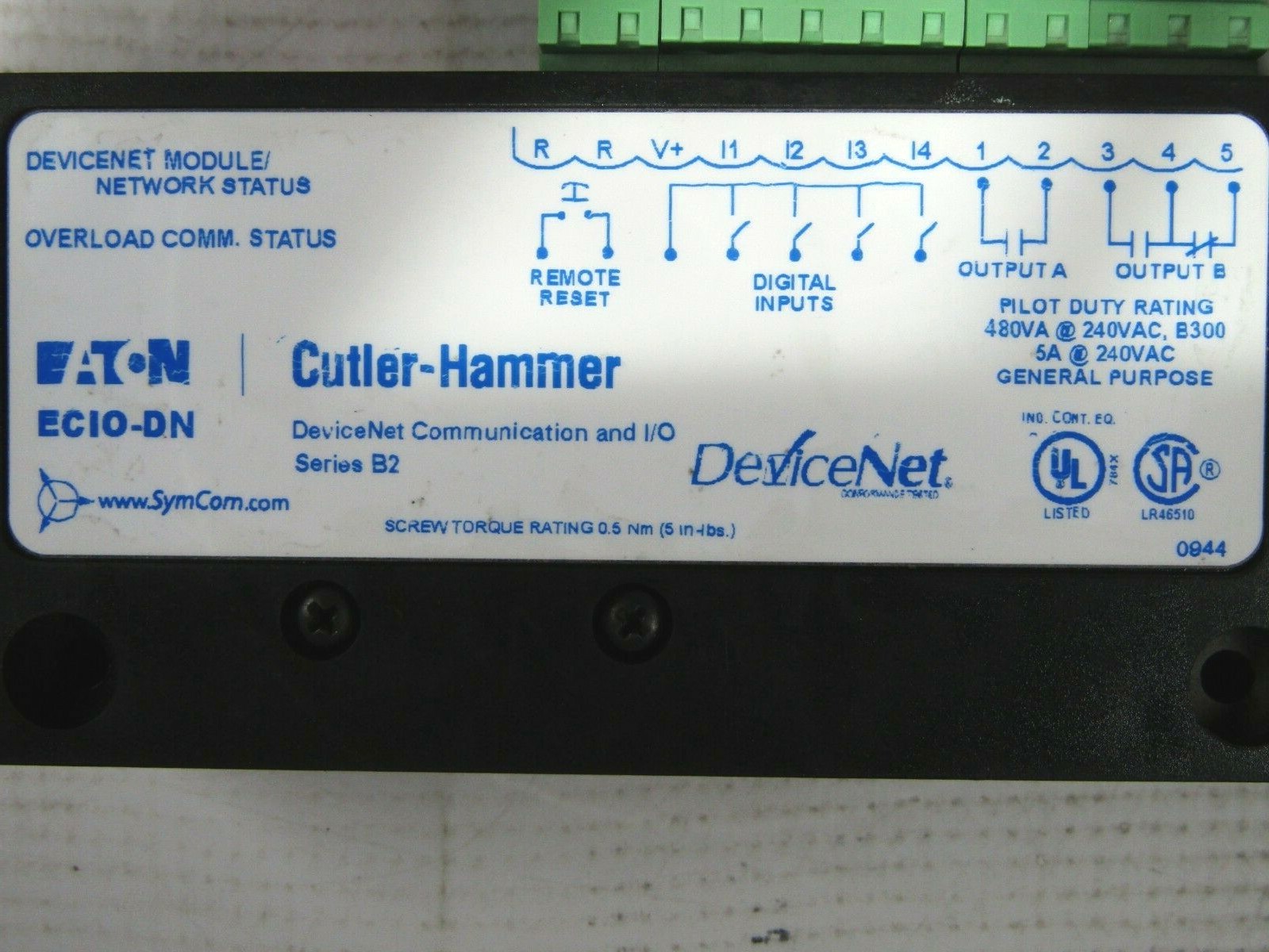 (LOT OF 2) EATON / CUTLER-HAMMER ECIO-DN DEVICE MODULE