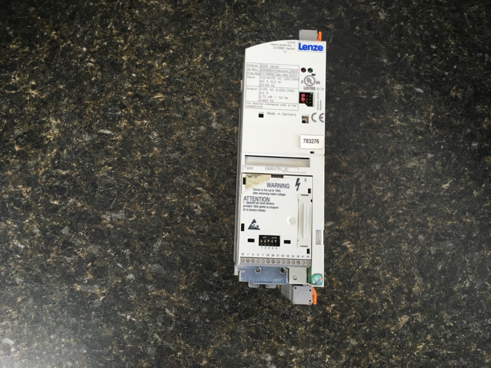 Lenz E82EV751_2C Inverter 0.75KW, 4.0Amp, 1.0HP, 240Vac