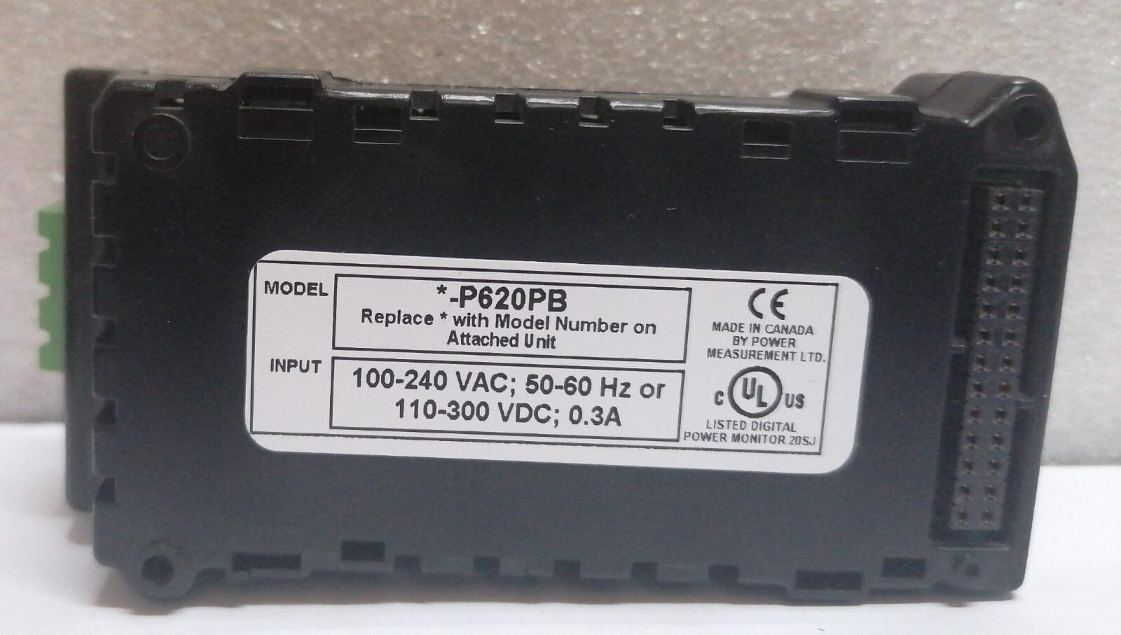 SCHNEIDER ELECTRIC Power Measurement P620PB Power Supply, 100-240VDC