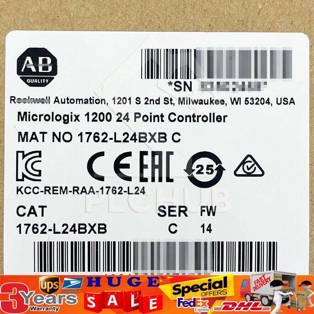 New AB 1762-L24BXB MicroLogix 1200 24 Point Controller 1762L24BXB US Free Tax