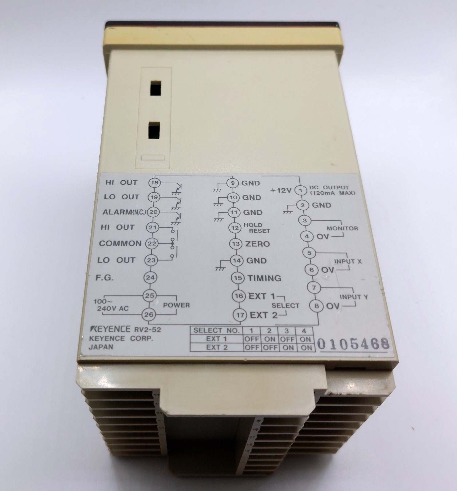 KEYENCE RV2-52 High Speed Multi Function Digital Meter With Relay