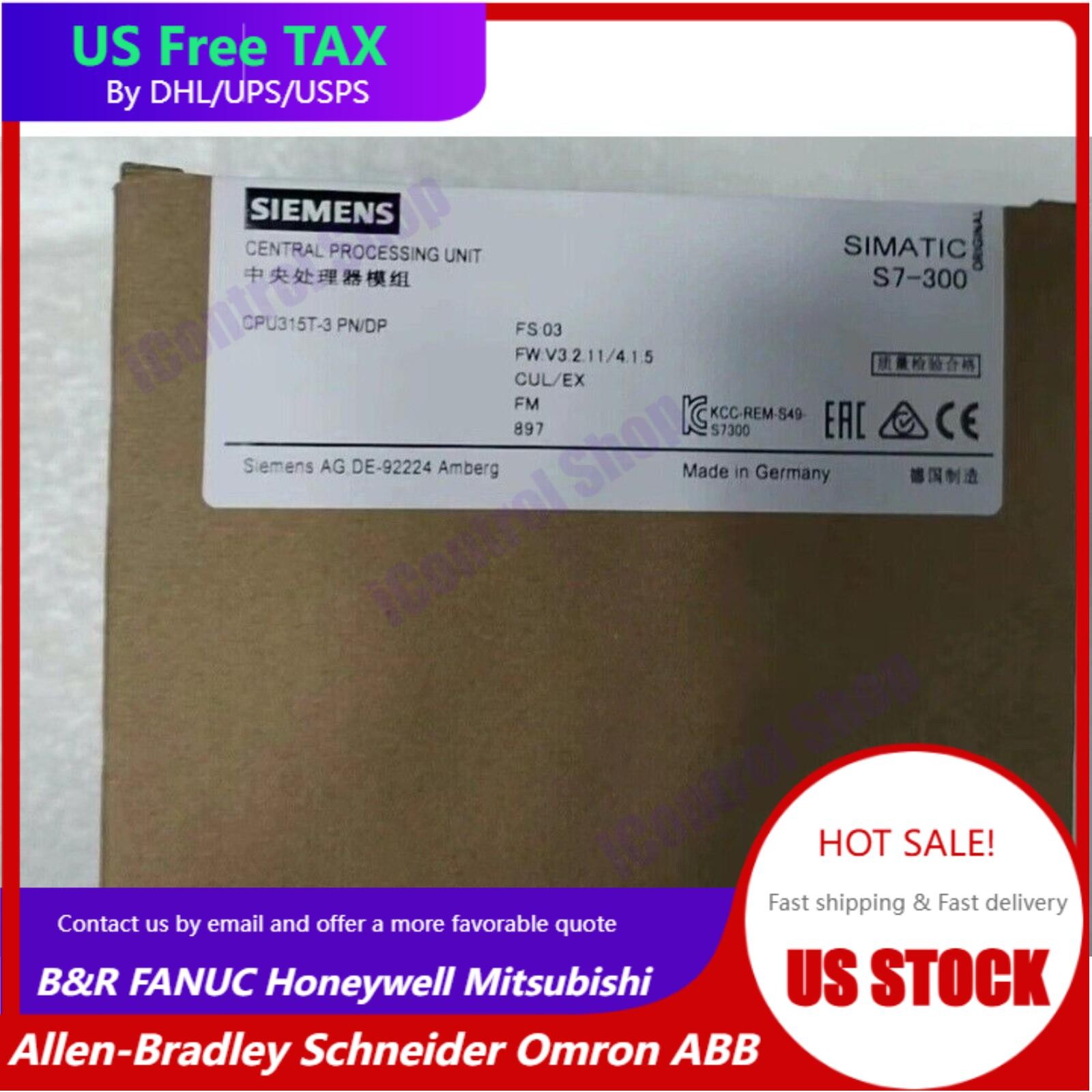 New Siemens 6ES7315-7TJ10-0AB0 S7-300 CPU 315T-3 PN/DP 6ES7 315-7TJ10-0AB0