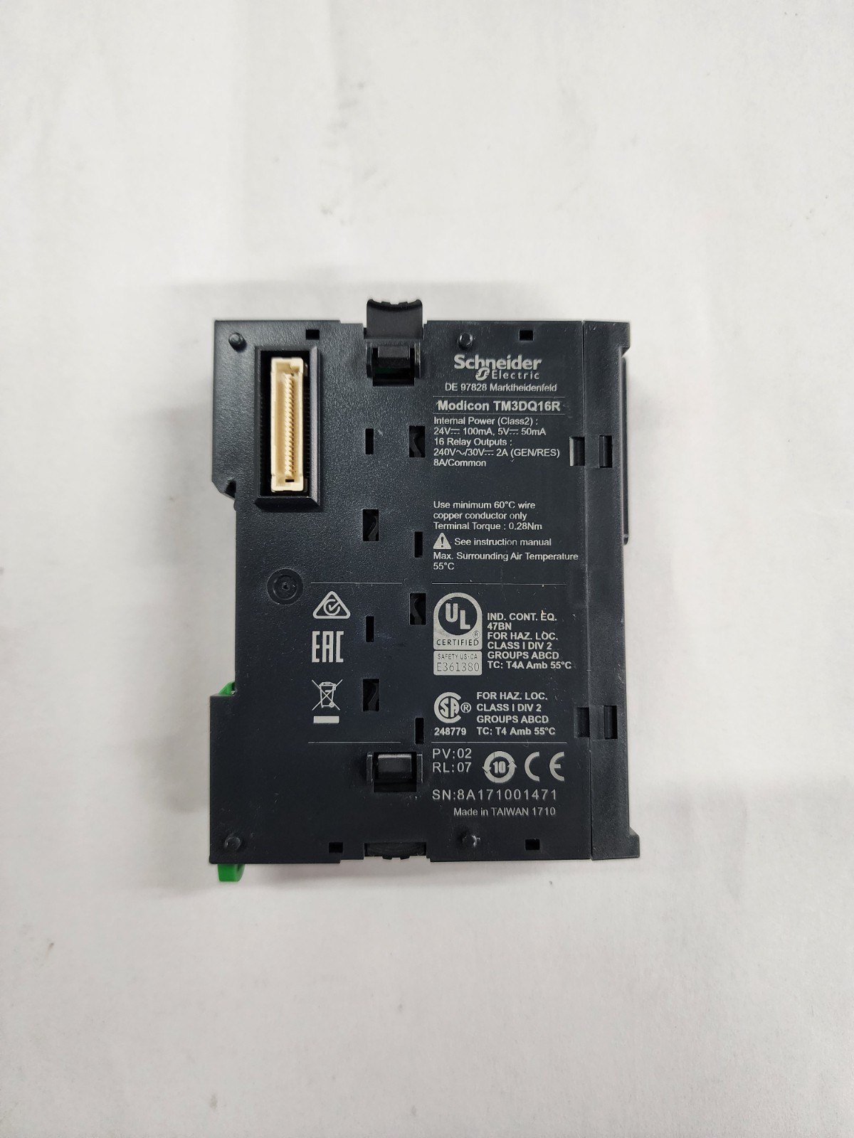 Schneider TM3DQ16R 16 Relay Output Module, Modicon TM3, 24 VDC Free Ship