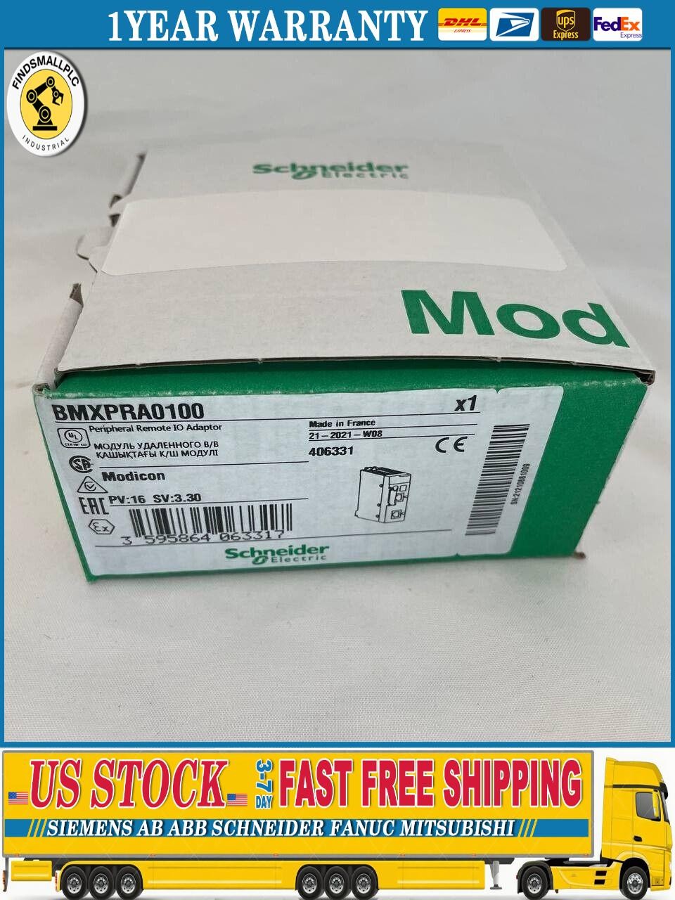 New Schneider Electric BMXPRA0100 Modicon X80 Peripheral Remote IO Adaptor Modul