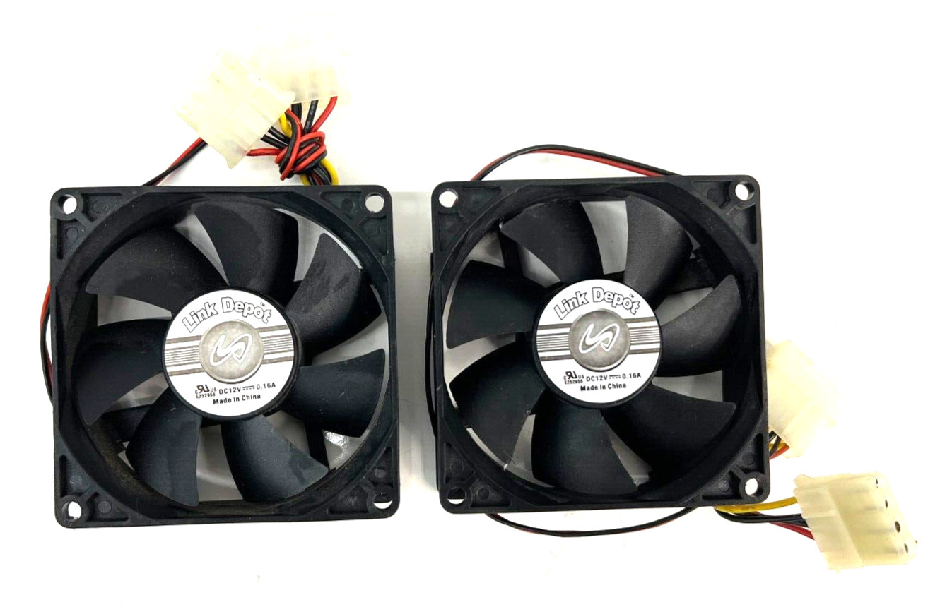 LINK DEPOT E252956 CASE FAN QUIET NOISE LEVEL 25.0dBA LOT OF 2